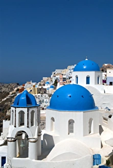 Greece, Santorini. The town of Oia on the island of Santorini Greece, Santorini. The town of Oia on the island of Santorini