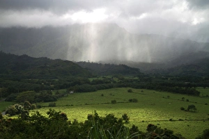 The green valley surrounding Hanalei Bay on the island of Kauai, Hawaii, USA The green valley surrounding Hanalei Bay on the island of Kauai, Hawaii, USA