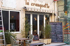 Gruissan village. La Clape. Languedoc. Restaurant La Cranquette. France. Europe Gruissan village. La Clape. Languedoc. Restaurant La Cranquette. France. Europe