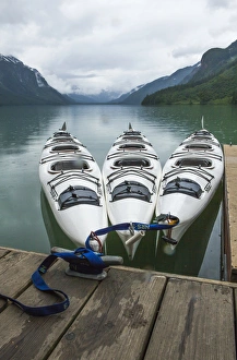 Haines, Alaska. Chilkoot Lake-Kayaks at the Dock Haines, Alaska. Chilkoot Lake-Kayaks at the Dock