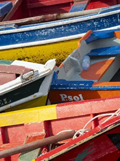Harbor with traditional colorful fishing boats. Town Ponta do Sol, Island Santo Antao Harbor with traditional colorful fishing boats. Town Ponta do Sol, Island Santo Antao