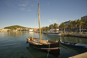 Harbour area, Walking just outside Dioceltians Palace built as a grand retirement Harbour area, Walking just outside Dioceltians Palace built as a grand retirement