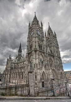 HDR image of the exterior of the Basilica in Quito, Ecuador HDR image of the exterior of the Basilica in Quito, Ecuador