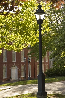 Historic brick building near State Capitol Building, with lamp post, Annapolis, Maryland Historic brick building near State Capitol Building, with lamp post, Annapolis, Maryland