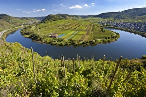 The historic village of Bremm is on a horseshoe bend in the river the Mosel Bend The historic village of Bremm is on a horseshoe bend in the river the Mosel Bend