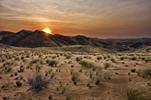 Hoarusib Valley, Namibia. The desert at sunset Hoarusib Valley, Namibia. The desert at sunset