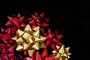 Holiday still life. Colorful bows. Property released Holiday still life. Colorful bows. Property released