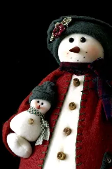 Holiday still life. Handmade felt holiday snowman. Property released Holiday still life. Handmade felt holiday snowman. Property released