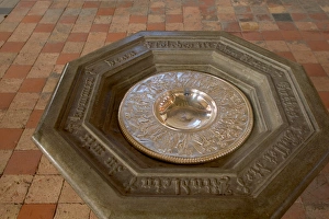 Holy water font, Maria Church, warnemunde Holy water font, Maria Church, warnemunde