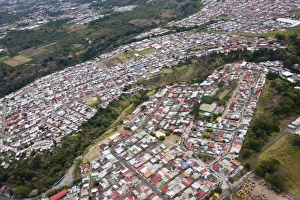 Homes in a densely populated neighborhood of San Jose, Costa Rica as seen from above Homes in a densely populated neighborhood of San Jose, Costa Rica as seen from above