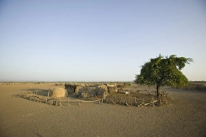 Homestead in village, Afar tribe, Awash Fontale, Ethiopia. (NGO Restrictions May Apply) Homestead in village, Afar tribe, Awash Fontale, Ethiopia. (NGO Restrictions May Apply)