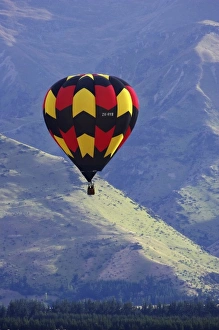 Hot Air Balloon and Mountains near Wanaka, South Island, New Zealand Hot Air Balloon and Mountains near Wanaka, South Island, New Zealand