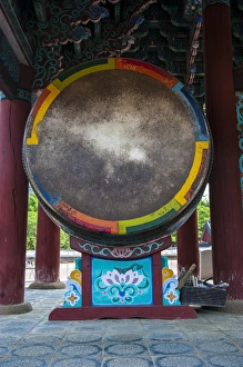 Huge drum in the Beopjusa Temple Complex, South Korea Huge drum in the Beopjusa Temple Complex, South Korea