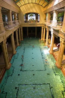 HUNGARY-Budapest: Gellert Baths- Interior Pool HUNGARY-Budapest: Gellert Baths- Interior Pool