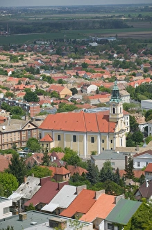 HUNGARY-Southern Transdanubia-SZEKSZARD: Town View with Inner City Catholic Church HUNGARY-Southern Transdanubia-SZEKSZARD: Town View with Inner City Catholic Church