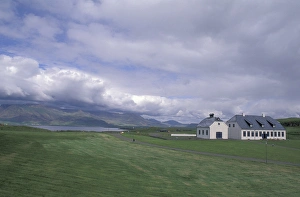 Iceland, Reykjavik, Videy Island, Videyjarstofa Videy Church and restaurant Iceland, Reykjavik, Videy Island, Videyjarstofa Videy Church and restaurant