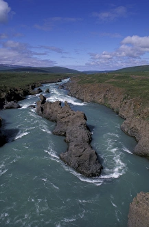 Iceland Skjalfandafljof River near Godafoss Falls in North Central Iceland Iceland Skjalfandafljof River near Godafoss Falls in North Central Iceland
