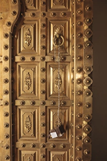 India, Rajasthan, Jaipur, City Palace, Detail of door India, Rajasthan, Jaipur, City Palace, Detail of door