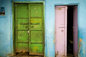 India, Rajasthan. Weathered house door. Credit as: Jim Nilsen / Jaynes Gallery / DanitaDelimont India, Rajasthan. Weathered house door. Credit as: Jim Nilsen / Jaynes Gallery / DanitaDelimont