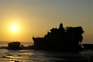 Indonesia, Bali, Tabanan. Tanah Lot temple at sunset Indonesia, Bali, Tabanan. Tanah Lot temple at sunset