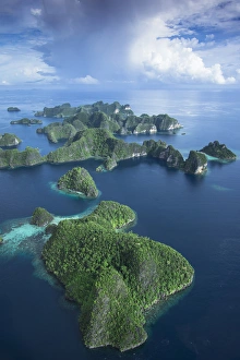 Indonesia, West Papua. Aerial of Raja Ampat islands Indonesia, West Papua. Aerial of Raja Ampat islands