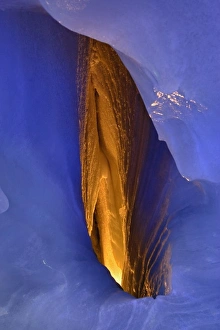 Interior view of glacier, Glacier Palace, the worlds highest glacier palace, near Zermatt Interior view of glacier, Glacier Palace, the worlds highest glacier palace, near Zermatt