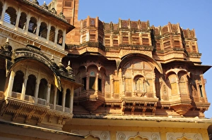 Intricately carved walls allow women in purdah to look out, Mehrangarh Fort, Jodhpur Intricately carved walls allow women in purdah to look out, Mehrangarh Fort, Jodhpur