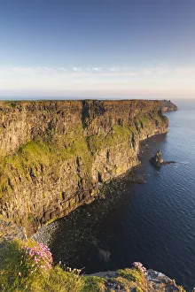 Ireland, County Clare, Cliffs of Moher, 200 meter high cliffs, dusk Ireland, County Clare, Cliffs of Moher, 200 meter high cliffs, dusk