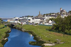 Ireland, County Donegal, Ballyshannon, elevated town view Ireland, County Donegal, Ballyshannon, elevated town view