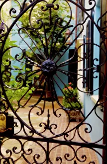 Iron entry, Rainbow row, Historic Charleston, SC Iron entry, Rainbow row, Historic Charleston, SC