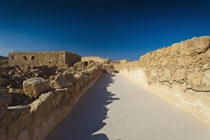 Israel, Dead Sea, Masada, ruins at the Masada plateau Israel, Dead Sea, Masada, ruins at the Masada plateau