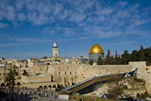 Israel, Jerusalem, Western Wall and Dome of the Rock Israel, Jerusalem, Western Wall and Dome of the Rock