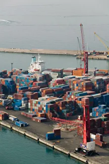 ITALY-Campania-(Amalfi Coast)-SALERNO:View of Commerical Port of Salerno ITALY-Campania-(Amalfi Coast)-SALERNO:View of Commerical Port of Salerno