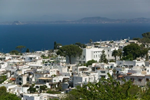 ITALY-Campania-(Bay of Naples)-CAPRI-ANACAPRI:View of Anacapri Town from Belvedere ITALY-Campania-(Bay of Naples)-CAPRI-ANACAPRI:View of Anacapri Town from Belvedere