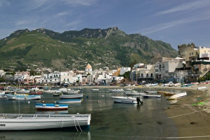 ITALY-Campania-(Bay of Naples)-ISCHIA-FORIO:Town View from Fishing Port / Daytime ITALY-Campania-(Bay of Naples)-ISCHIA-FORIO:Town View from Fishing Port / Daytime