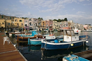 ITALY-Campania-(Bay of Naples)-PROCIDA:Morning View of PROCIDA port ITALY-Campania-(Bay of Naples)-PROCIDA:Morning View of PROCIDA port