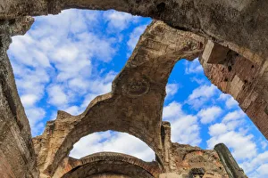 Italy, Lazio, Tivoli. Hadrians Villa, UNESCO World Heritage Site. The Grand Thermae Italy, Lazio, Tivoli. Hadrians Villa, UNESCO World Heritage Site. The Grand Thermae