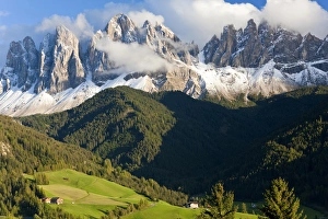 Italy, near Bolzano, Val di Funes, St. Magdalena and Dolomites Italy, near Bolzano, Val di Funes, St. Magdalena and Dolomites