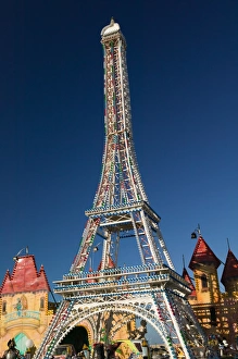 Italy, Sicily, Agrigento, Lido Canatello, Eiffel Tower, Amusement Park Italy, Sicily, Agrigento, Lido Canatello, Eiffel Tower, Amusement Park