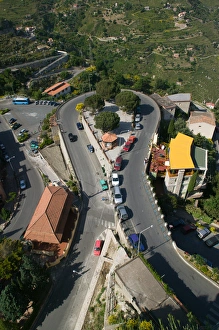 ITALY-Sicily-TAORMINA (Castelmola): Mountain Road / Castelmola Village ITALY-Sicily-TAORMINA (Castelmola): Mountain Road / Castelmola Village