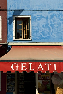 Italy; Venice, Burano. A storefront on the island of Burano Italy; Venice, Burano. A storefront on the island of Burano