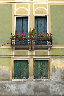 Italy; Venice. Exterior detail of a house in Venice Italy; Venice. Exterior detail of a house in Venice
