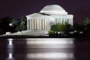 Jefferson Memorial and Tidal Basin in April with Reflection Jefferson Memorial and Tidal Basin in April with Reflection