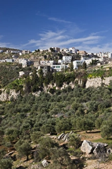 Jordan, Anjara, elevated town view near Ajloun Jordan, Anjara, elevated town view near Ajloun