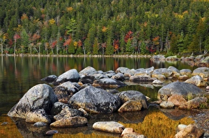 Jordan Pond in Evening Light in autumn, Acadia National Park, Maine, USA Jordan Pond in Evening Light in autumn, Acadia National Park, Maine, USA