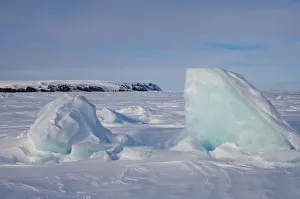 jumbled ice on the frozen Arctic ocean, off Herschel island, Mackenzie River delta jumbled ice on the frozen Arctic ocean, off Herschel island, Mackenzie River delta