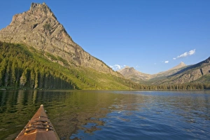 Kayaking on Two Medicine Lake in Glacier National Park in Montana Kayaking on Two Medicine Lake in Glacier National Park in Montana