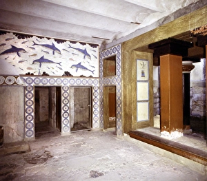 Knossos- The Dolphin Room Minoan Bronze Age GREECE Knossos- The Dolphin Room Minoan Bronze Age GREECE
