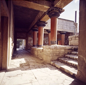 Knossos, The Grand Staircase. Minoan Palace. Crete Knossos, The Grand Staircase. Minoan Palace. Crete