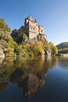Kriebstein Castle and Zschopau River, Germany Kriebstein Castle and Zschopau River, Germany